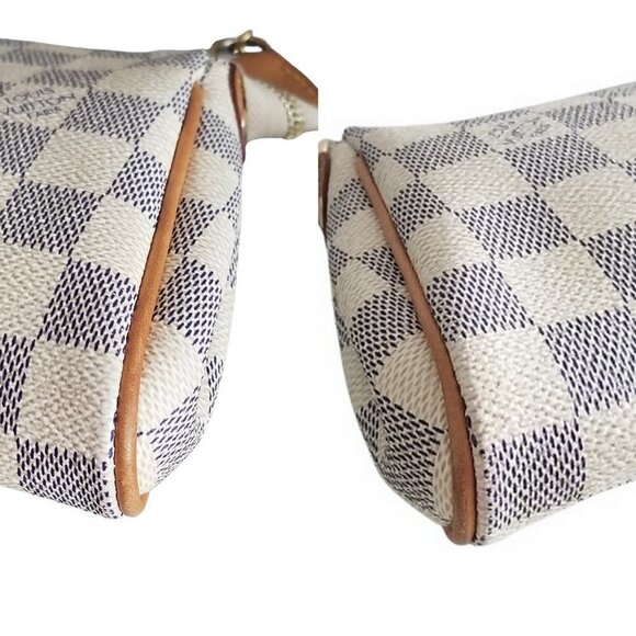 Authentic Louis Vuitton Eva Damier Azur Wristlet Handbag - Picture 10 of 14
